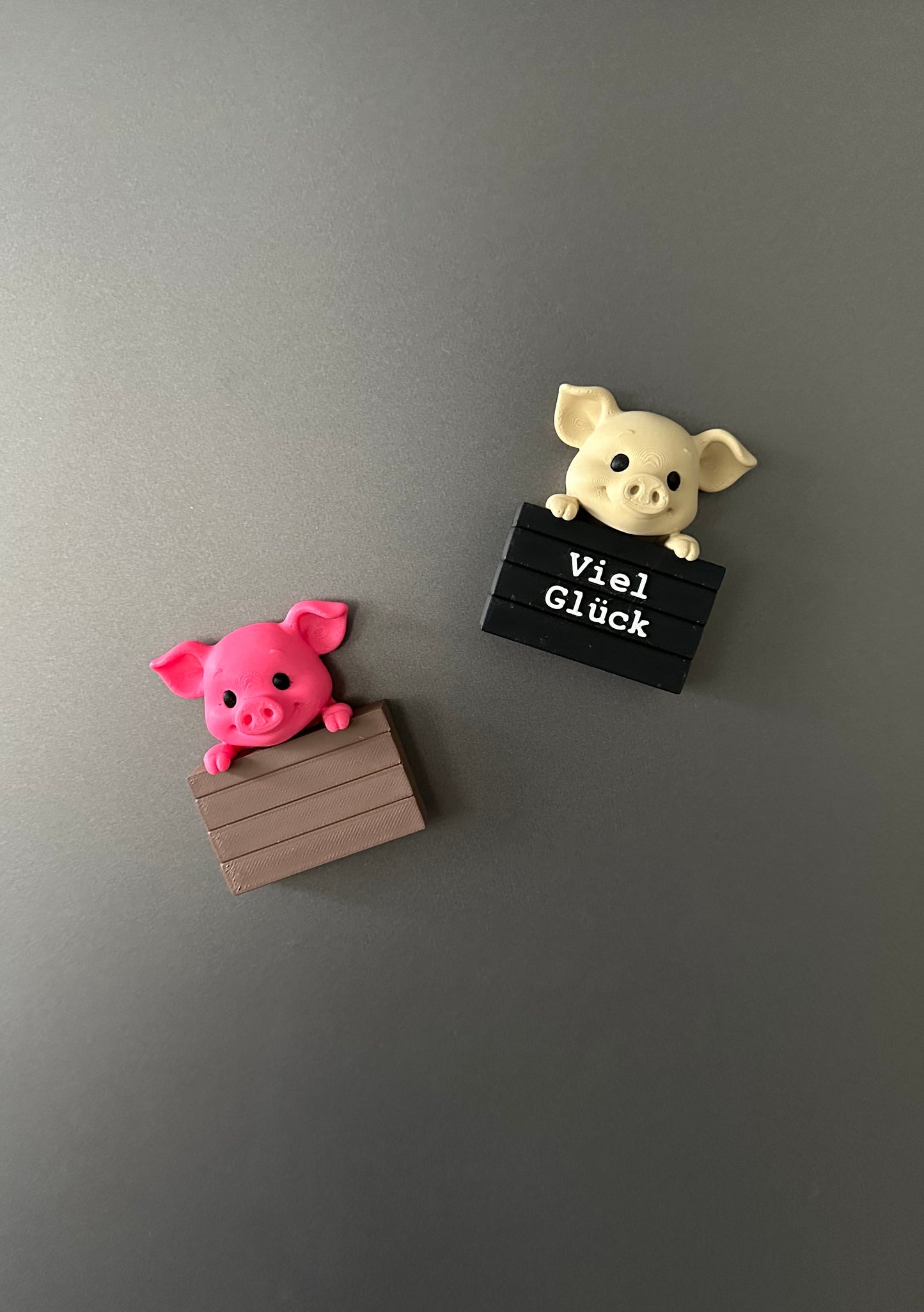 Schwein auf der Kiste Magnet