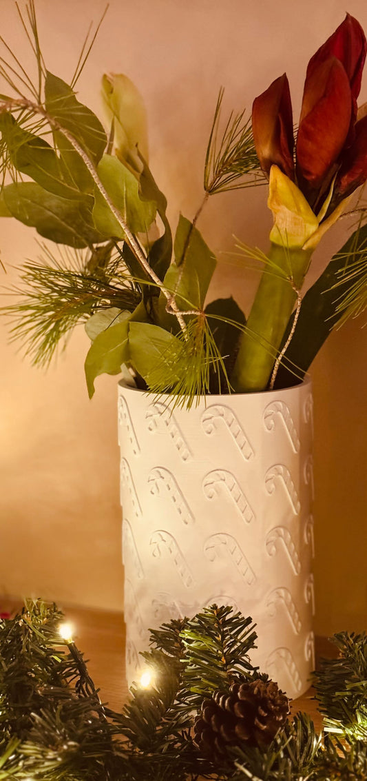 Vase mit Zuckerstangen-Design
